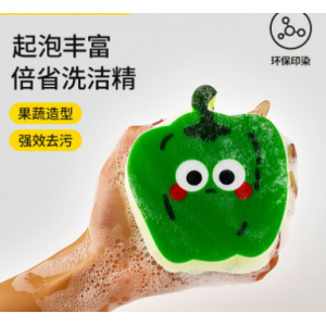 卡通海绵擦百洁布蔬菜系列家用清洁海绵刷碗海绵块洗锅洗碗巾抹布