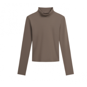 秋冬半高领长袖T恤女正肩内搭宽松显瘦小立领打底衫女叠穿上衣服