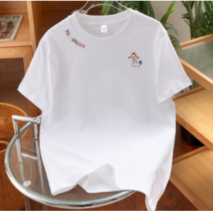 美式复古夏季纯棉短袖男女同款小众设计感显瘦百搭圆领上衣短袖T