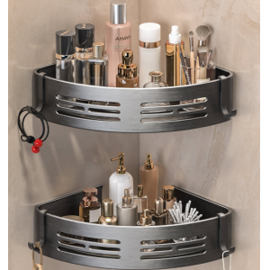 四季沐歌（MICOE）太空铝浴室置物三角篮免打孔墙角架卫生厕所洗手间壁挂钩收纳1个